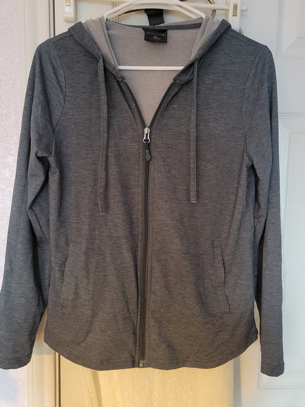 Women's Charcoal Zip-Up Hooded Jacket